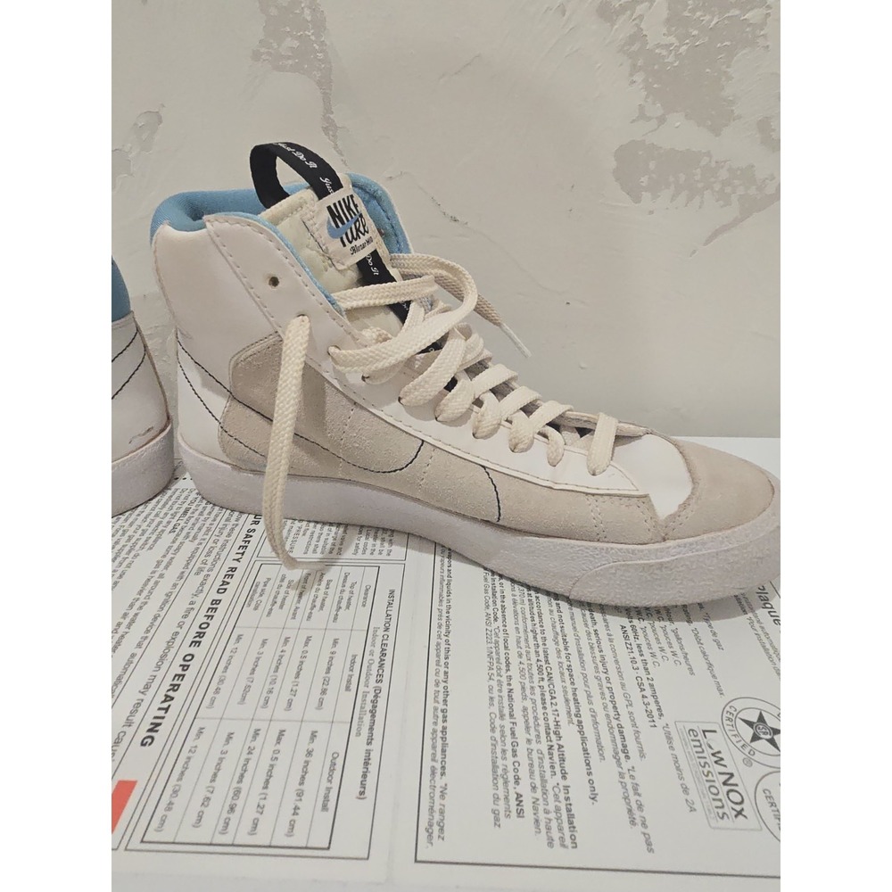 Nike Blazer Mid 77 SE GS University White Blue DH8640-104 Kids Sneakers 6Y - Picture 5 of 8